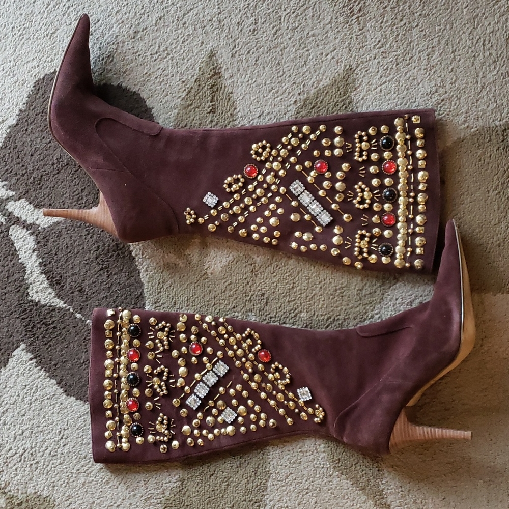 Penny loves Kenny sexy stiletto Jewel boots 10